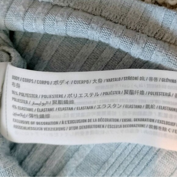 Gilly Hicks Light Blue Ribbed Flared Leggings Lounge Wear Sweater Set Sz XS - Picture 14 of 14